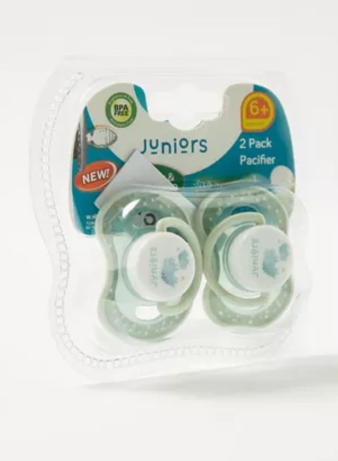 JUNIORS Dino World Printed 2-Piece Soother Set 6M +